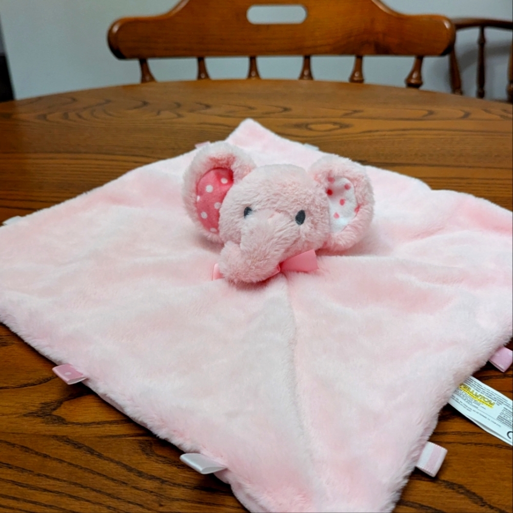 - Kellytoy Lovey Plush Security Blanket Pink Elephant Baby Infant Soft Toy.